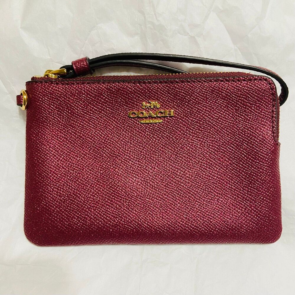 Coach Burgundy Wristlet